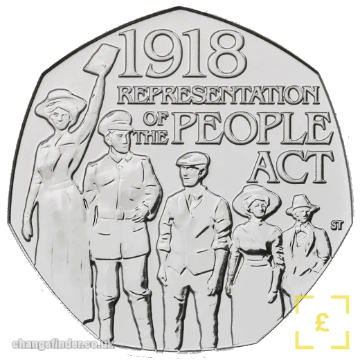 2018 Representation of the People Act (100th Anniversary) — 50p