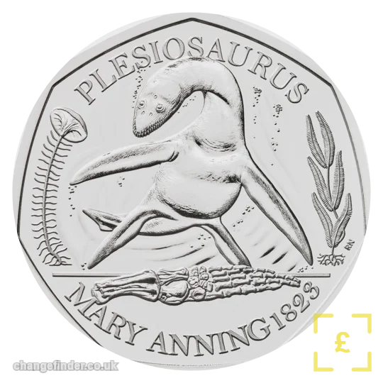 2021 Plesiosaurus (Mary Anning Collection) — 50p