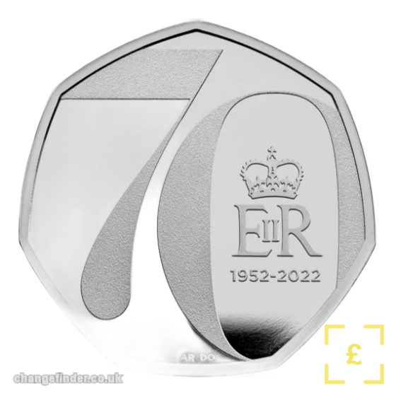 2022 Platinum Jubilee (Fifth portrait) — 50p