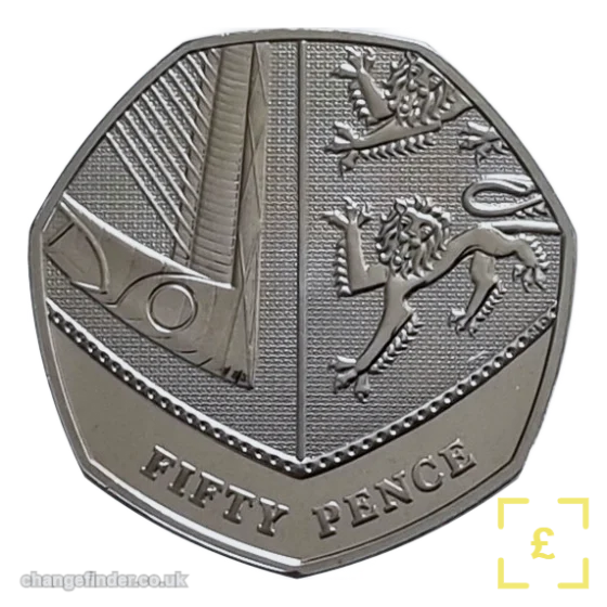 2022 Queen Elizabeth II Memorial (Royal Arms reverse) — 50p