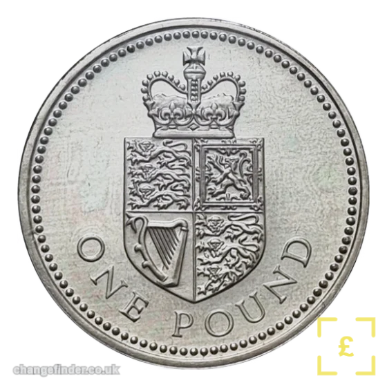 1988 Shield of the Royal Arms (Crowned Shield) — £1