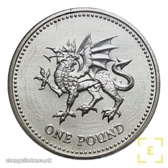 1995, 2000 Welsh Dragon — £1