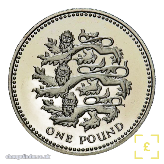 1997, 2002 English Three Lions — £1