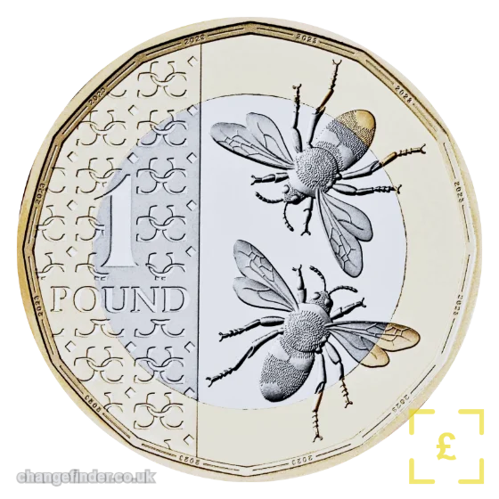 2023 Bees (first King Charles III £1) — £1
