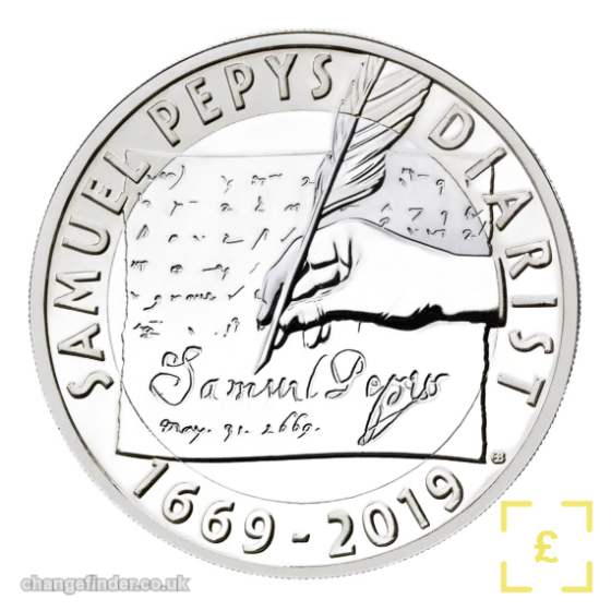 2019 Samuel Pepys (350th Anniversary of the Last Diary Entry) — £2