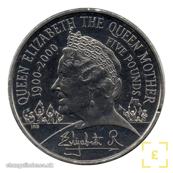 2000 Queen Mother Centenary (100th Birthday) — £5