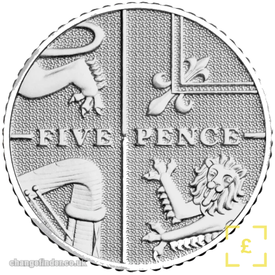 2021 Small 5p (lowest small-type circulation mintage)
