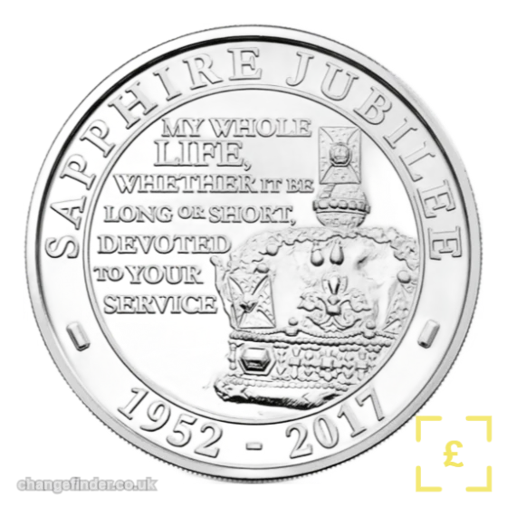 2017 Sapphire Jubilee of Queen Elizabeth II — £5