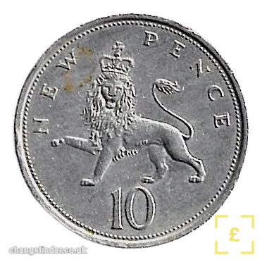 1968-1992 Large 10p (florin-sized) — 10p