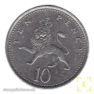 1992-present Small 10p definitive — 10p