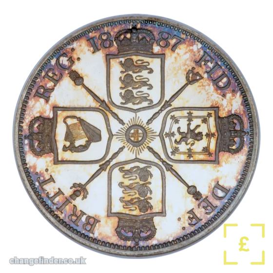 1887-1890 Cruciform shields — Double Florin