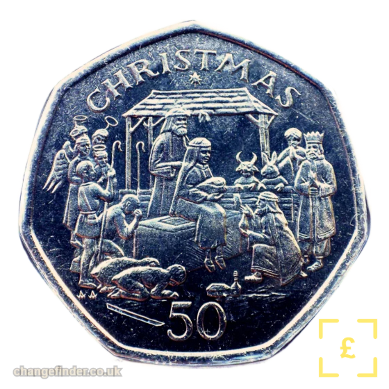 1991 Christmas - Nativity Scene (first religious design of the series) — 50p