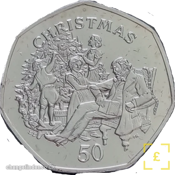 1999 Christmas - Victorian family decorating the Christmas tree — 50p