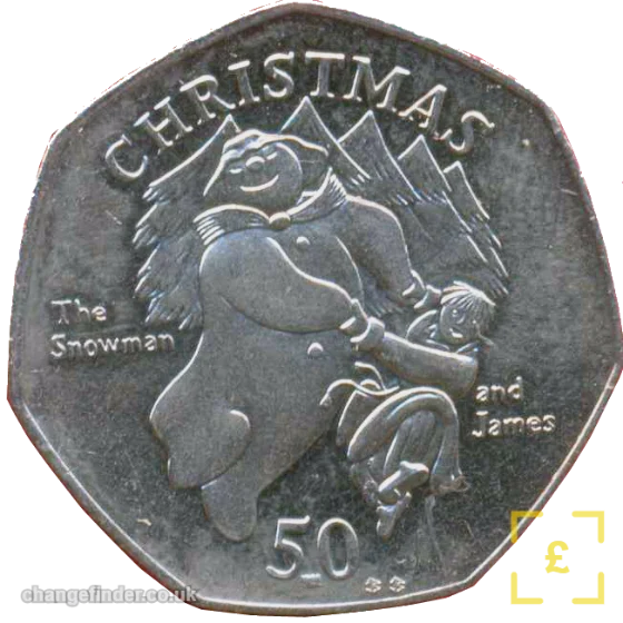 2003 Christmas - The Snowman and James ('The Snowman' 25th anniversary) — 50p