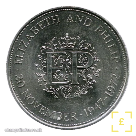 1972 Silver Wedding Crown (Elizabeth II & Philip)